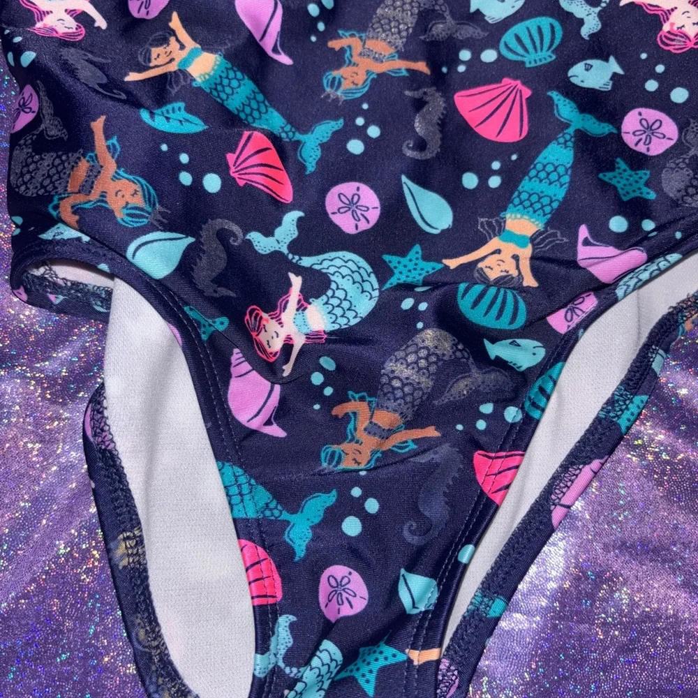 Girls Mermaid one piece bathing suit